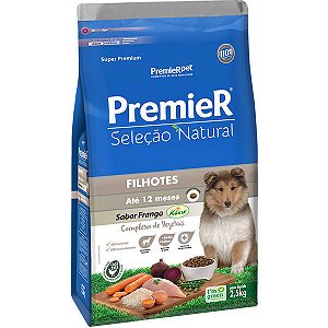 Premier Seleção Natural Cães Filhotes Raças Médias - 2,5 Kg