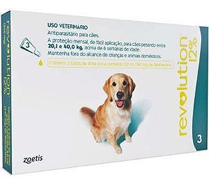 Revolution Cães de 20 a 40Kg 3 Pipetas (Verde)