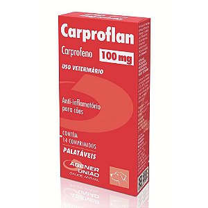 Carproflan 100Mg Carprofeno Anti-inflamatório Para Cães