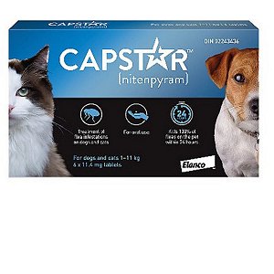 Capstar 11,4mg para Cães e Gatos até 11kg 6 Comprimidos