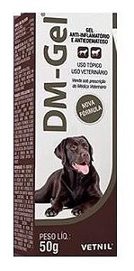 Gel Anti-Inflamatório DM-Gel Vetnil Bisnaga 50g para Cães