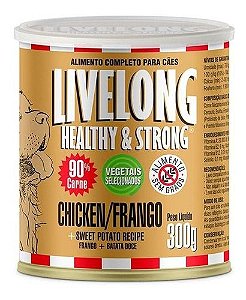 Lata Livelong Cães Frango 300G