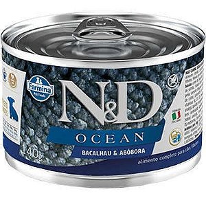 Ração Úmida Lata N&D Ocean para Cães Filhotes Bacalhau e Abóbora - 140g