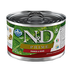 Lata N&D Prime Cão Adulto Frango e Romã 140G
