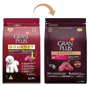 Gran Plus Gourmet Cães Adultos Raças Pequenas e Mini Ovelha 15kg