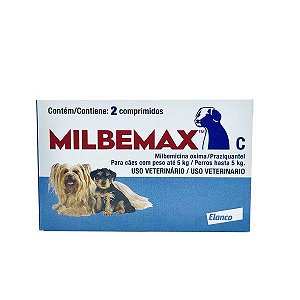 Milbemax C para Cães até 5 Kg - 2 Comprimidos