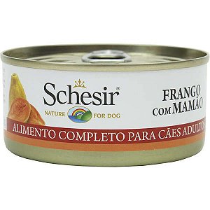 Schesir Nature Dog Frango com Mamão 150g