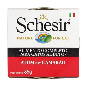 Lata Schesir Nature Cat Atum com Camarão 85g