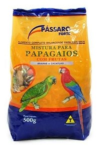 Mistura para Papagaios e Araras Pássaro Forte 500g