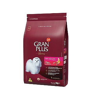 Gran Plus Menu Cães Adultos Raças Pequenas e Mini Carne 15kg