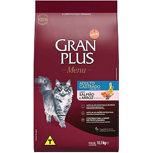 Gran Plus Menu Gato Castrado Salmão 10kg