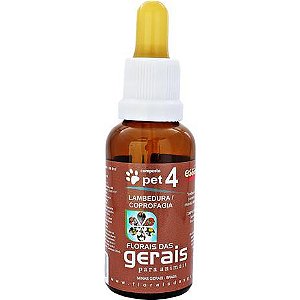 Composto Floral Pet 4 Lambedura / Coprofagia 30ml