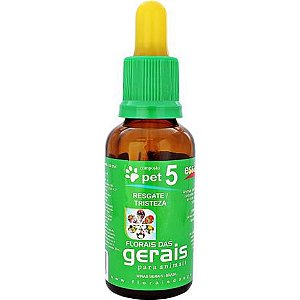 Composto Floral Pet 5 Resgate / Tristeza 30ml