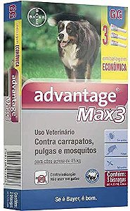 Advantage Max3 Cães acima de 25 Kg 3 unidades