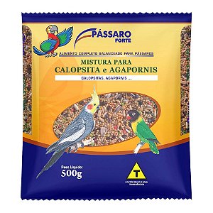 Mistura Para Calopsitas e Agapornis Pássaro Forte 500g