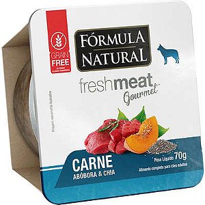 Fórmula Natural Fresh Meat Ração Úmida Gourmet Cães Carne 70g