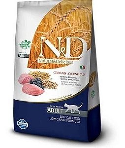 N&D Ancestral Grain para Gatos Adultos Cordeiro e Blueberry - 7,5kg