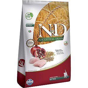 N&D Ancestral Grain para Gatos Filhotes Frango e Romã - 1,5kg