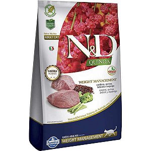 N&D Quinoa Weight Management Gatos Adultos Cordeiro 400g
