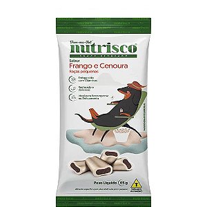 Petisco Snacks Recheados Nutrisco Cães Frango E Cenoura Raças Pequenas - 65g