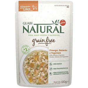 Sachê Guabi Natural Grain Free Cães Frango e Salmão - 100g