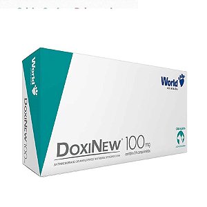 Antimicrobiano DoxiNew 100mg - Cães de 20 Kg e Gatos até 5 Kg - 14 Comprimidos