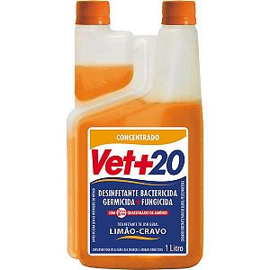 Desinfetante Vet+20 Bactericida  Limão e Cravo - 1 Litro