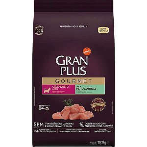 Gran Plus Gourmet Adultos Racas Pequenas E Mini Peru E Arroz - 1Kg