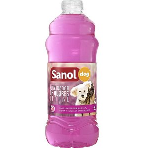 Eliminador De Odores Sanol Dog Floral 2 Lt