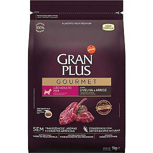 Gran Plus Gourmet Cães Adultos Raças Pequenas e Mini Ovelha 1 kg