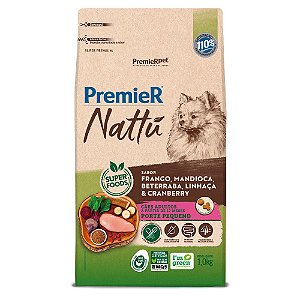 Premier Nattu Cães Adultos Raças Pequenas Mandioca 10,1 Kg