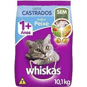 Whiskas Peixe para Gatos Adultos Castrados - 1Kg