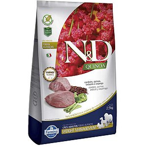 N&D Quinoa Weight Management Cães Adultos Todas as Raças Cordeiro 10,1kg