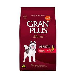 Gran Plus Menu Cães Adultos Raças Médias Carne 10Kg