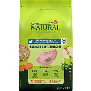 Guabi Natural Cães Adultos Raças Pequenas e Mini Frango 20kg