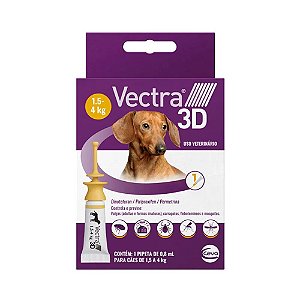 Vectra 3D Cães 1,5 a 4 kg Ceva