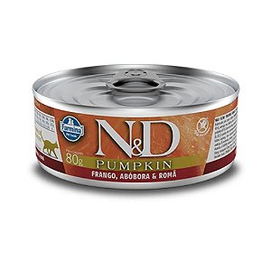 Ração Úmida Lata N&D Pumpkin para Gatos Frango - 80g