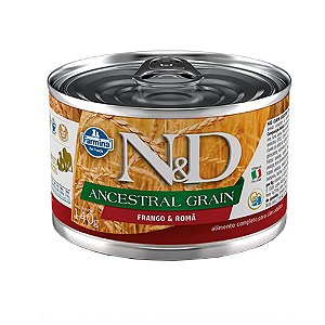 Ração Úmida Lata N&D Ancestral Grain para Cães Adultos Frango e Romã - 140g