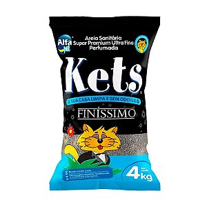 Areia Granulada Finíssimo Kets para Gatos 4kg