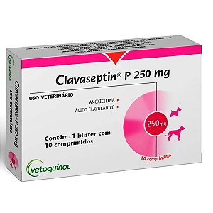 Antibiótico Clavaseptin P 250mg para Cães e Gatos - 10 Comprimidos