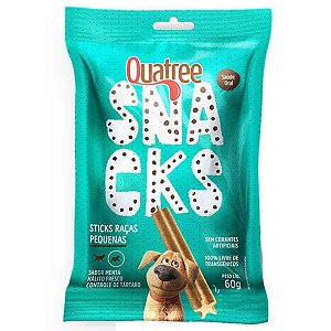 Quatree Snacks Sticks Cães Raças Pequenas 60G