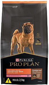 Pro Plan Peles Sensíveis Cães Adultos Porte Médio e Grande 2,5kg