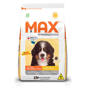 Ração Max Cães Filhotes Porte Médio e Grande Carne 20kg