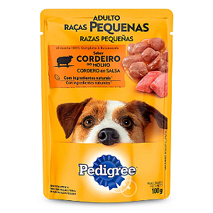 Sachê Pedigree Adulto Raças Pequenas Cordeiro 100g