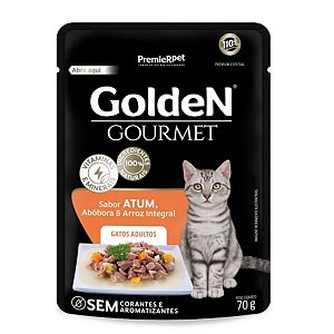 Sache Golden Gourmet Gato Adulto Atum, Abóbora e Arroz 70g