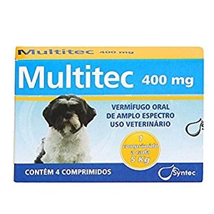Multitec 400Mg - 4 Comprimidos - 5Kg