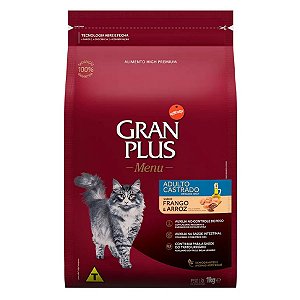 Gran Plus Menu Gato Castrado Frango - 1Kg