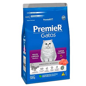 Premier Gato Adulto Pelo Longo Salmão - 500G