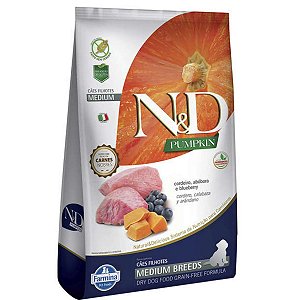 N&D Pumpkin para Cães Filhotes Raças Médias Cordeiro e Blueberry - 2,5kg