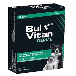 Suplemento Bul Vitan Derme Coveli para Cães e Gatos 30 Tabletes